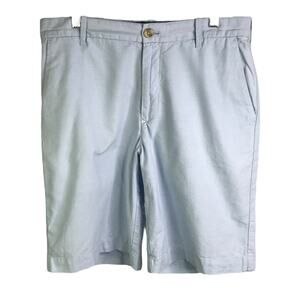Izod Chino Short Mens Size 32 Light Blue LineLook Cotton Lightweight Simple